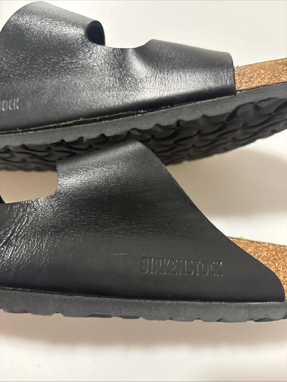 Men's Black Birkenstock Dual Buckle Slide Sandals size 42